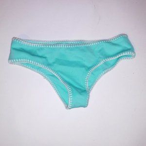 Victoria Secret Swim Bikini Bottom XS Cheeky Hipster Seafoam Glow‎ Aqua Stitched